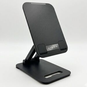 LISEN Black Universal Tablet/Phone Holder – Ergonomic Desktop Cradle
